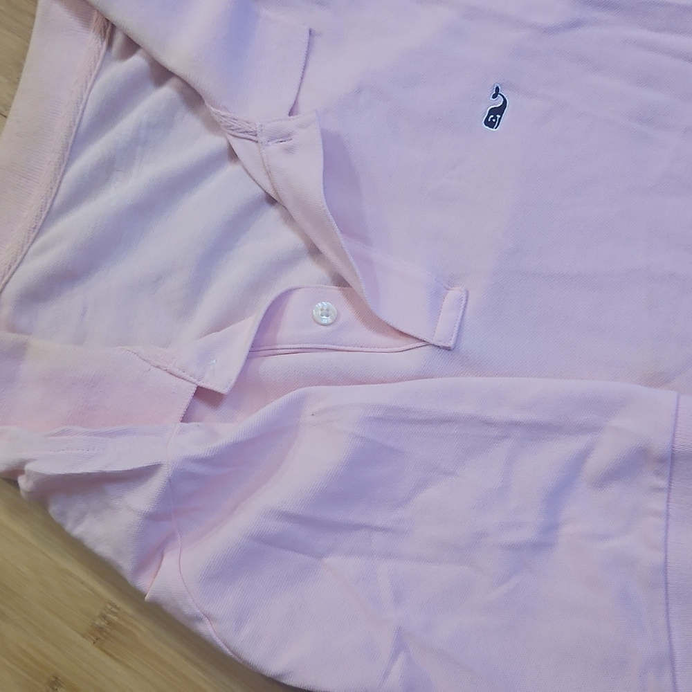 Vineyard Vines Pink Whale Logo Polo Cotton Shirt